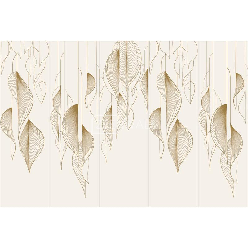 Papier peint : Plumet beige