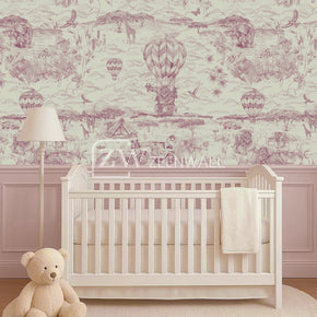 Papier peint : Voyage en Savane (Rose)