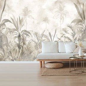 Papier peint : palmier beige