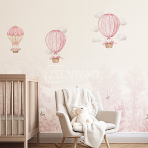 Papier peint : La jungle rose
