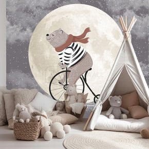 Papier peint :  Ours et lune